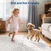 Modern Washable Area Rug for Living Room, Strip Pattern Throw Carpet with Non Slip Backing, Low Pile Stain Resistant Floor Cover - 4 of 4