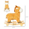 Mshliw 2-in-1 Plush Rocking Horse Toy for Kids 3-6, Ride-On Rocker with Sounds, Soft Seat & Pedals, Wooden Base for Indoor Play, Halloween gift - 4 of 4
