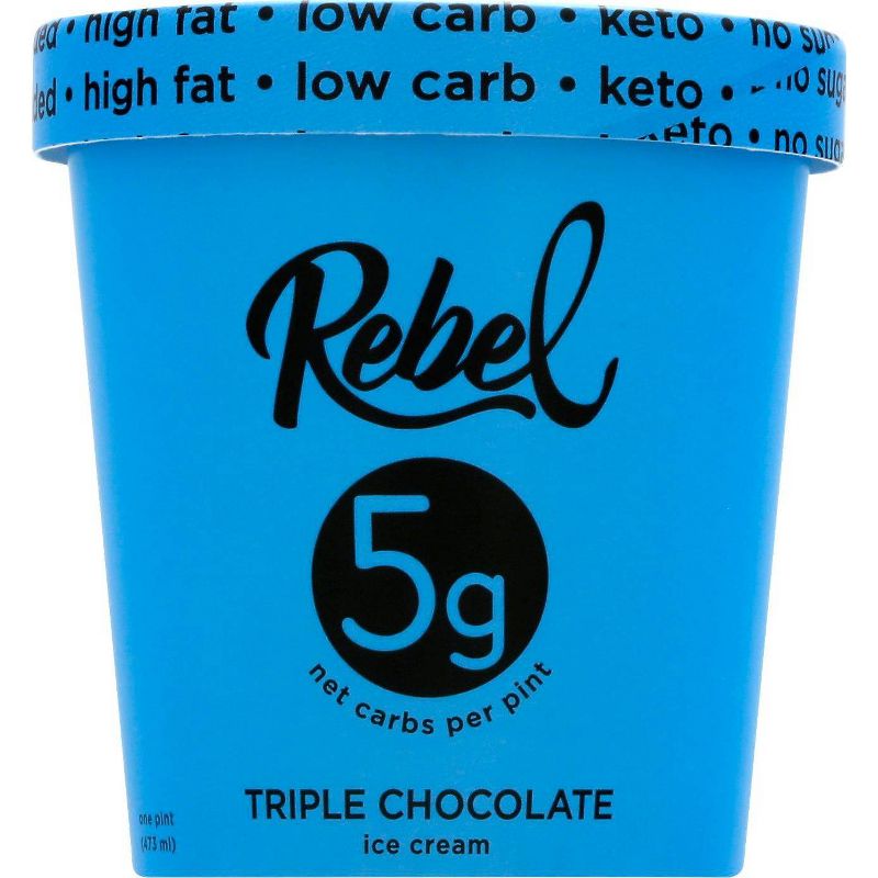 Rebel Ice Cream Triple Chocolate Ice Cream - 16oz, 1 of 5