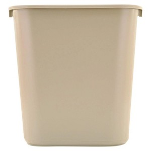 LunaLulinlk Beige Commercial Plastic 7 Gallon Trash Can - 1 of 4