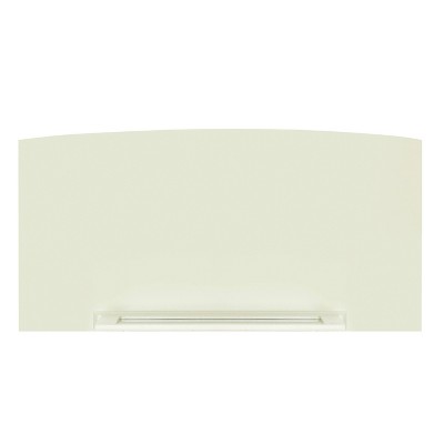 Cream Wood Vanity Set with Green Upholstered Stool and Mirror