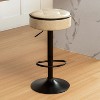 TOAOTBNBO Round Bar Stool Set of 2, Armless Swivel Bar Chair with Adjustable Seat, Metal Counter Height Barstools for Kitchen - 4 of 4