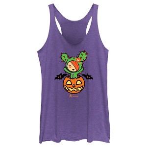 Women's Tokidoki Halloween jack-o'-lantern SANDy Racerback Tank Top - 1 of 4