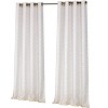 Kate Aurora 2 Piece Silver Sparkly Semi Sheer Trellis Quatrefoil Grommet Top Window Curtain Panels - 84 in. Long - 4 of 4