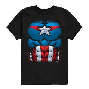 Boys' - Marvel - Captain America Costume Short Sleeve Graphic T-Shirt - 1 of 4