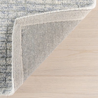 Melrose Light Blue & Grey Hand-Tufted Wool 4' x 6' Area Rug