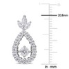 EVERLY JEWELRY | Sterling Silver 2 CT TGW DEW Created Moissanite Teardrop Earrings - 3 of 4