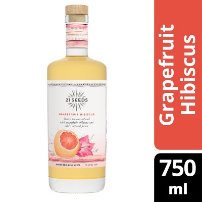 21 Seeds Grapefruit Hibiscus Infused Blanco Tequila - 750ml Bottle