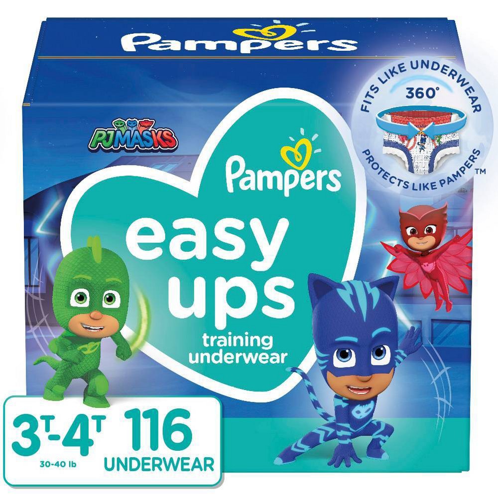 Pampers Easy Ups Boys' PJ Masks Training Underwear - Size 3T-4T - 116ct
