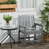 All-Weather Patio Chair, HDPE Patio Dining Chair, Heavy Duty Wood-Like Outdoor Furniture for Garden, Deck, Porch, Lawn - 2 of 4
