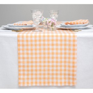 Solino Home Linen Gingham Check Table Runner - 1 of 4