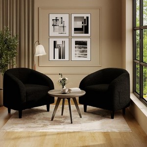 Accent Chairs Chairs Barrel Club Chairs Comfy Living Room Chairs with Sturdy Legs for Bedroom Reading Room Waiting Room - 1 of 3