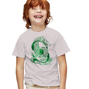 Harry Potter Slytherin S Kids T-Shirt For Youth Silver - 1 of 4