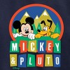Boys' - Disney - Mickey And Pluto Graphic Long Sleeve Fleece Sweatshirt - 2 of 4