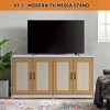 Double Cat Litter Box Enclosure for 2 Cats, 47.2" Large Wood Hidden Kitty Furniture with Sisal Doors - 3 of 4