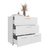 Alpine Wide Four Drawer Dresser, Bedroom Storage, White - 3 of 4