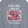 Women's Forrest Gump Life Is Like A Box Of Chocolates Graphic Racerback Tank - Heather Grey - Large - 2 of 4