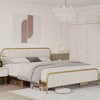Velvet Upholstered Bed Frame with Headboard - 4 of 4