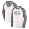 MLB Colorado Rockies Men's White Long Sleeve Lightweight Bi-Blend Hooded Sweatshirt - 3 of 3