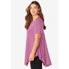 Roaman's Women's Plus Size Ultra Drape V Neck Swing Tunic - 4 of 4