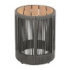 NicBex Acacia Wood Outdoor Round Coffee Table with Woven Rope Accent,Patio Table Balcony Furniture for Garden,Yard,Weather Durability - 2 of 4