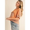 I AM A FASHION JUNKY Desert Gold Stud Heart Patch Textured Dolman Top - 3 of 4