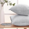 Deconovo Velvet Pom-Pom Pillow Covers 2-Pack – Multiple Sizes (Cover Only) - 3 of 4