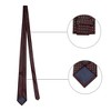 Allegra K Men's Polka Dots Business Wedding Pocket Square Clip Cufflinks Necktie Sets - 2 of 4