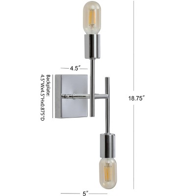 Turing 18.75" Polished Chrome LED Wall Sconce for Modern Homes