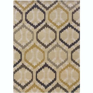 HomeStock Trio Radley Cream & Stone 8' X 10', Hand Tufted, Transitional - 1 of 4