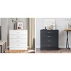 Karl Home 4-Drawer White Particle Board 25.98in. W Chest of Drawer - 2 of 2
