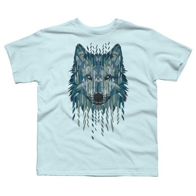 Boy's Design By Humans Geometric Wolf By jun087 T-Shirt