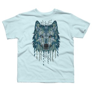 Boy's Design By Humans Geometric Wolf By jun087 T-Shirt - 1 of 3