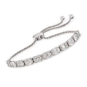 Ross-Simons 1.00 ct. t.w. Diamond Bolo Bracelet in Sterling Silver Size - 1 of 4
