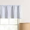 Ellis Curtain Saratoga Stripe 100% Cotton Tailored Rod Pocket Valance 50" x 16" Blue - 4 of 4