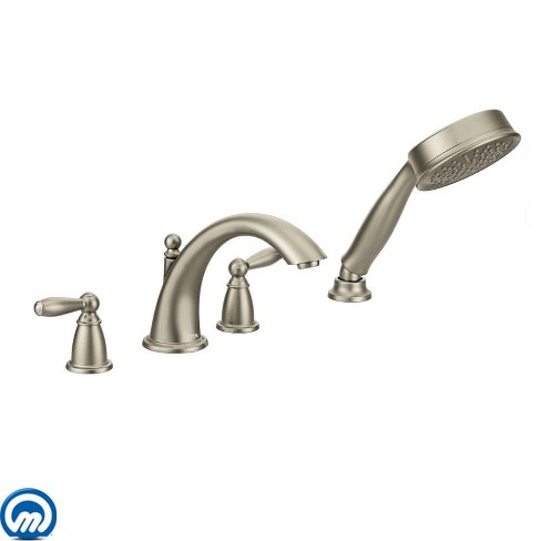 Moen T924 Deck Mounted Roman Tub Filler Trim With Personal Hand