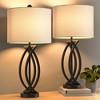 Maxax Black Table Lamp, Curved Iron Frame Desk Lamp for Bedroom Nightstand, Living Room - 2 of 4