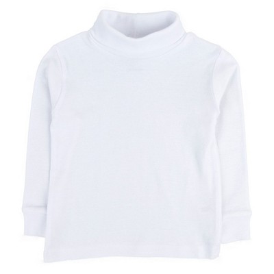 Leveret Kids Cotton Turtleneck White 10 Year : Target