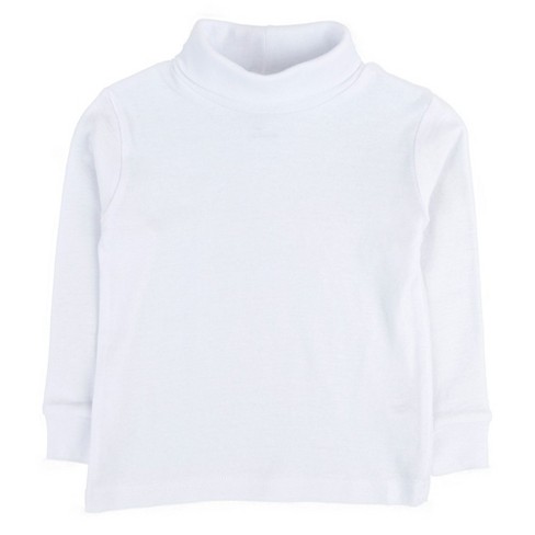 Leveret Kids Cotton Turtleneck White 2 Year : Target