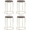 Kings Brand Furniture 4-Pack Stack Stools, Upholstered w/Metal Legs Backless Stackable  Bar and Counter Height Stool, Dining Room Kitchen Chairs - 3 of 4