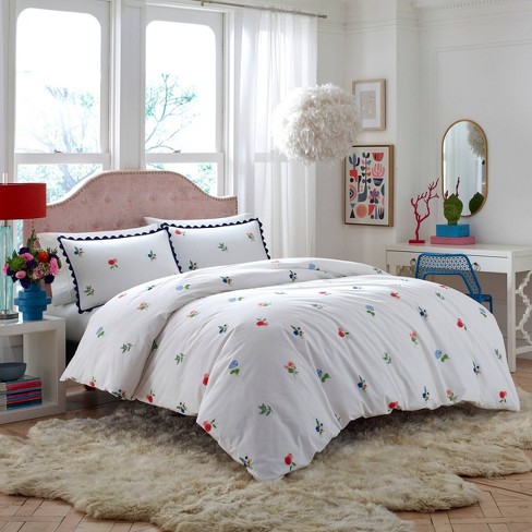 Kew Floral Reversible Duvet Cover With Pillow Cases Bedding Set in All Sizes 