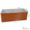 Sunnydaze Outdoor Vegetable or Flower Galvalume Steel Raised Garden Bed for Backyard or Garden - Rectangle - 71" - 4 of 4