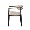 Acme Furniture Jaramillo Dining Chair Beige Fabric/Black Finish - 4 of 4