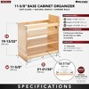 Rev-A-Shelf 448-BDDSC Innovative Door/Drawer Base Soft Close Kitchen Cabinet Storage Organizer, Natural Maple Wood - image 2 of 4