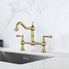 DOMETOUR Double Handle Widespread Kitchen Faucet with Traditional Handles - 4 of 4
