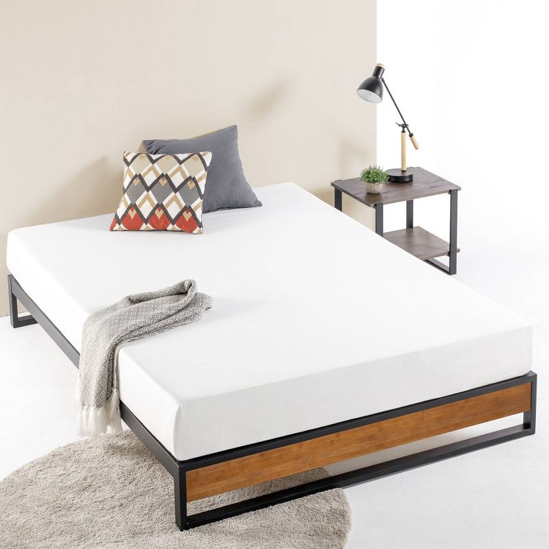Suzanne Platform Bed Frame without Headboard Black - Zinus, 1 of 5