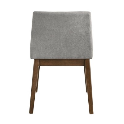 Gray Upholstered Wood Dining Side Chair Set