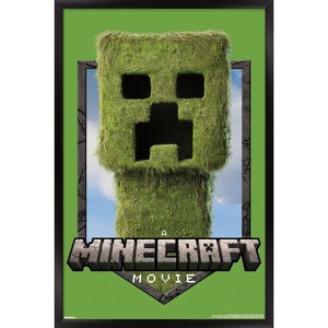 Trends International A Minecraft Movie - Creeper Logo Framed Wall Poster Prints - 1 of 4