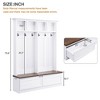 CAVINAS 4-in-1 Hall Tree with Storage Bench and 6 Hooks Modern Coat Rack with Open Shelves for Hallway - 4 of 4