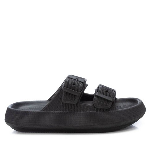 Xti Women's Rubber Flat Sandals 141190 - Black, 10 : Target